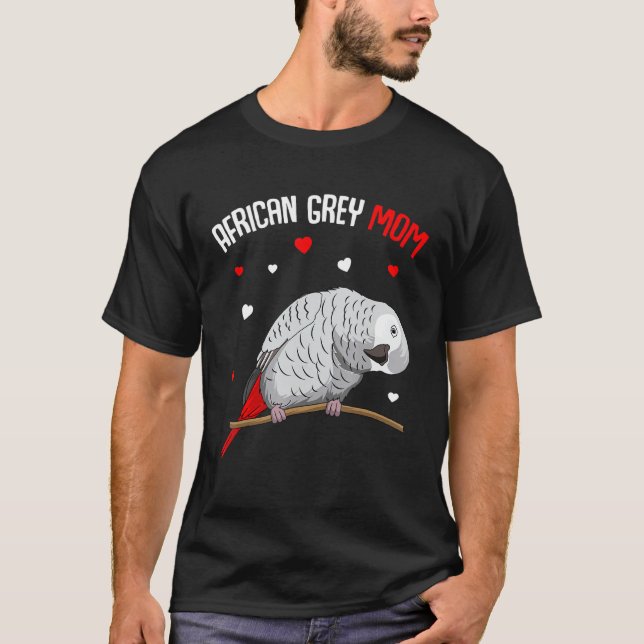 Afrikanskt Grått Parrot Mamma Kärlek Funny Kvinnor T Shirt (Framsida)