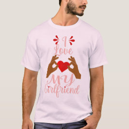 afrikanskt hjärta kärlek min flickvän romantik val t shirt