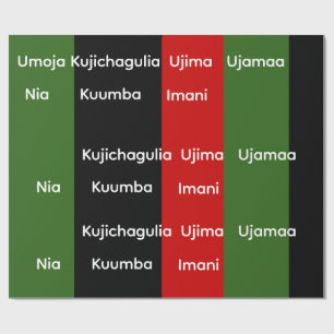 Afrikanskt kulturarv Kwanzaa Nguzo Saba Principer Presentpapper
