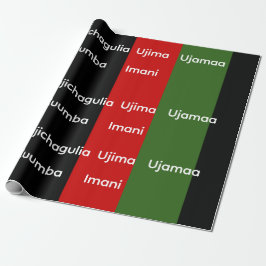 Afrikanskt kulturarv Kwanzaa Nguzo Saba Principer Presentpapper