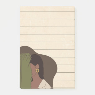 Afrikanskt kvinnligt liv post-it block