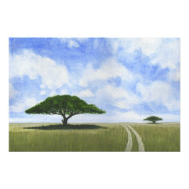 Afrikanskt landskap fototryck