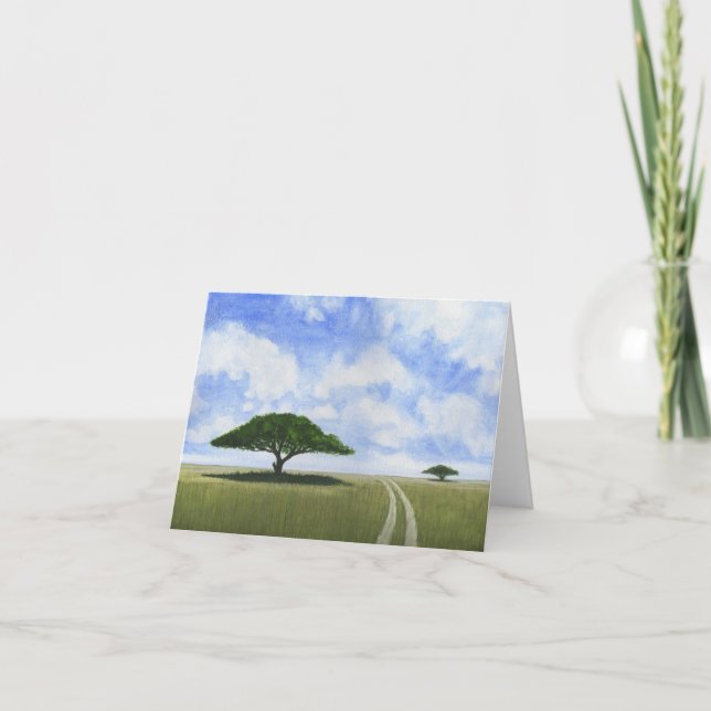 Afrikanskt landskap helgkort (Framsida)