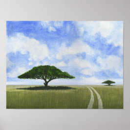 Afrikanskt landskap poster