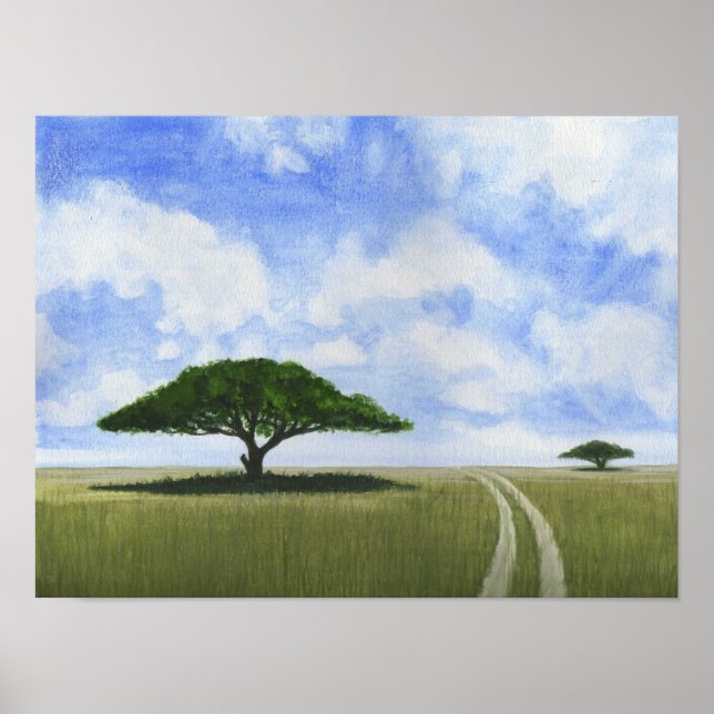 Afrikanskt landskap poster (Framsidan)