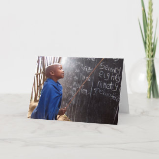 Afrikanskt lärarkandidathälsningkort kort