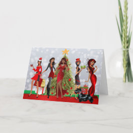 Afrikanskt modernt julkort helgkort