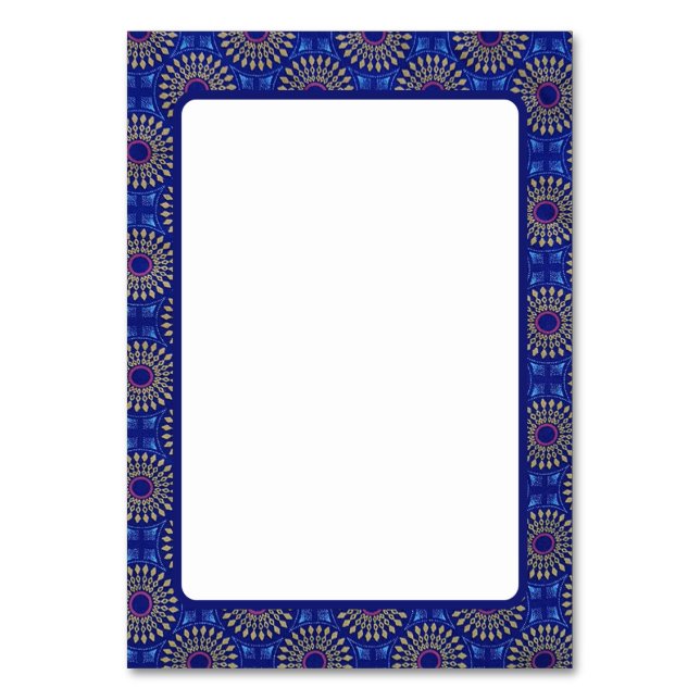 Afrikanskt Mönster Bordskort (Framsidan)