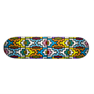 Afrikanskt mönster för ljusa färger skateboard bräda 19,5 cm