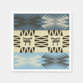 Afrikanskt mönster från etnisk stamstammar pappersservett