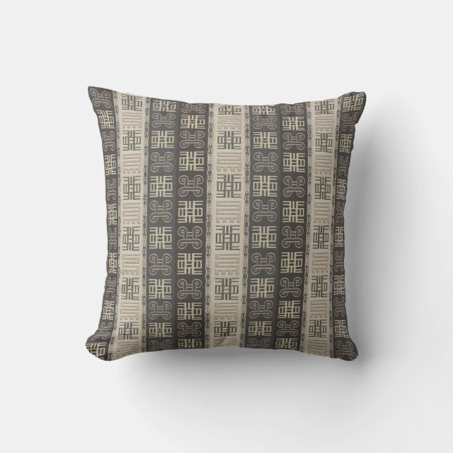 afrikanskt mönster med Adinkra-symboler Kudde (Framsida)