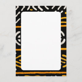 Afrikanskt mönster meny Card