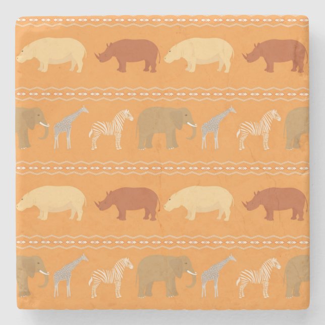 Afrikanskt mönster underlägg sten (Framsidan)