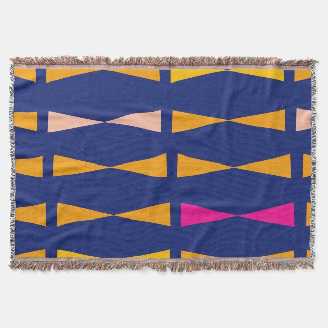 Afrikanskt Motiv Geometrisk Sommar Modern Minimali Filt (Framsidan)