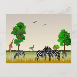 Afrikanskt naturreservats vykort
