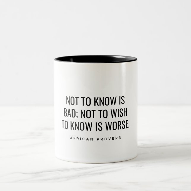 Afrikanskt ordspråk Två-Tonad mugg (Center)