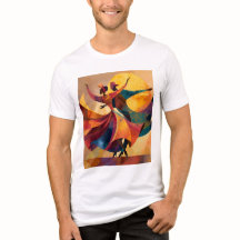 Afrikanskt par dans konst t-shirt