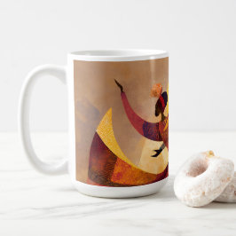 Afrikanskt par-danskonst kaffemugg