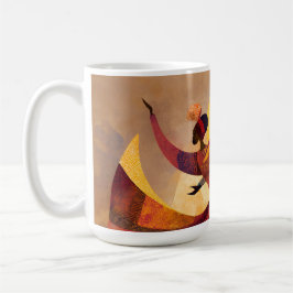 Afrikanskt par-danskonst kaffemugg