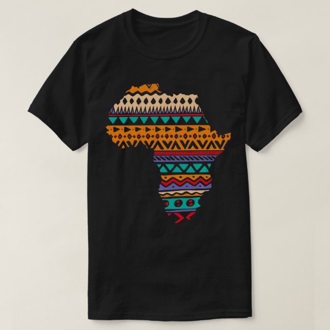 Afrikanskt Pride Traditional Dashiki Mönster Art A T Shirt (Design framsida)