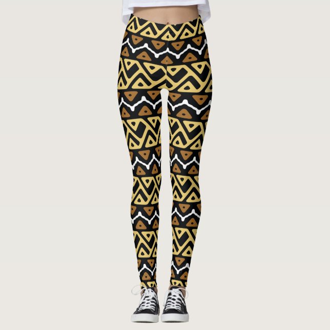 Afrikanskt sicksackmönster leggings (Framsida)