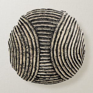 Afrikanskt snida kudder rund kudde