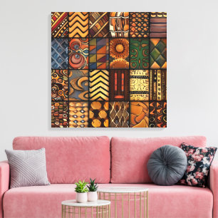 Afrikanskt stam-mönster canvas konst