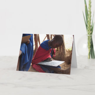 Afrikanskt studenthälsningkort kort
