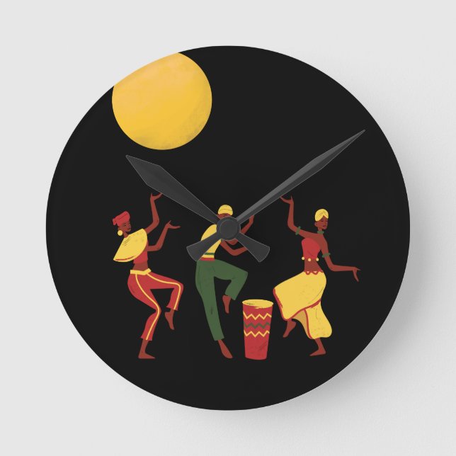 Afrikanskt tema - Dansande i måndagskväll Rund Klocka (Framsida)
