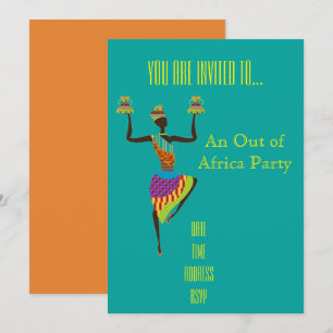 Afrikanskt themed ut ur afrikapartyet inbjudningar