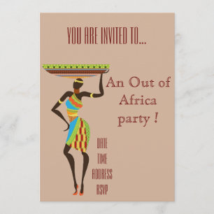 Afrikanskt themed ut ur afrikapartyet inbjudningar