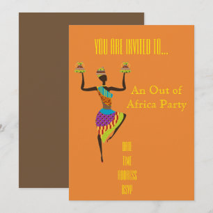 Afrikanskt themed ut ur afrikapartyet inbjudningar