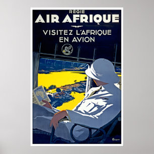 Afrikanskt tryck Afrikansk Safari Konst Air Afriqu