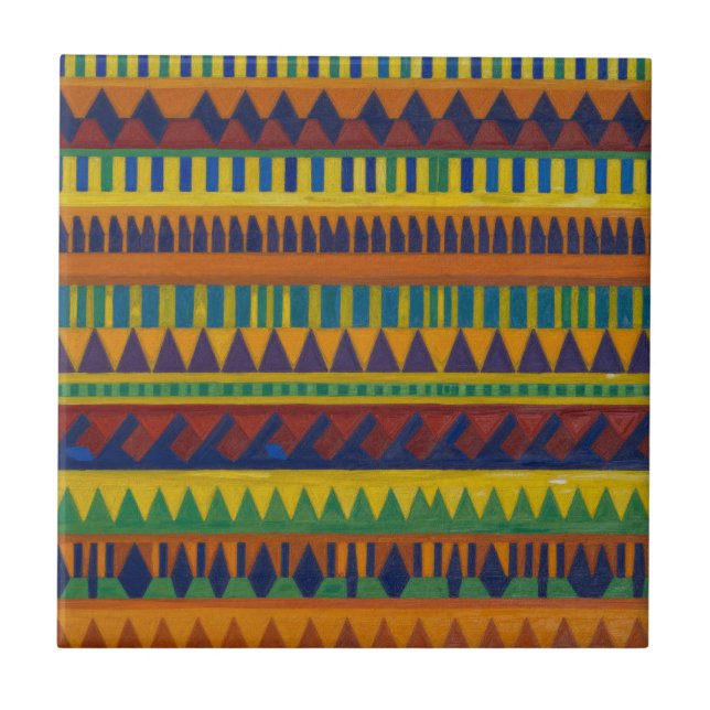Afrikanskt tryck "Ankara" Kakelplatta (Framsidan)
