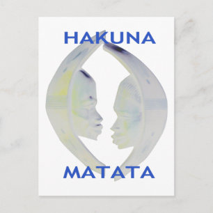 Afrikanskt tryck Hakuna Matata-design Meddelande Vykort