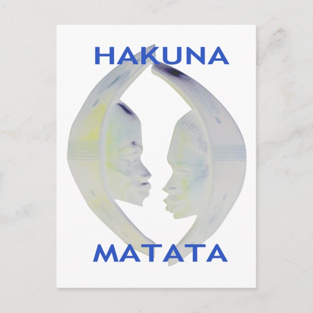 Afrikanskt tryck Hakuna Matata-design Meddelande Vykort (Framsida)