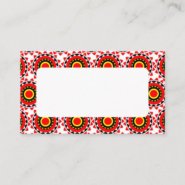 Afrikanskt tryck  placeringskort (Framsida)