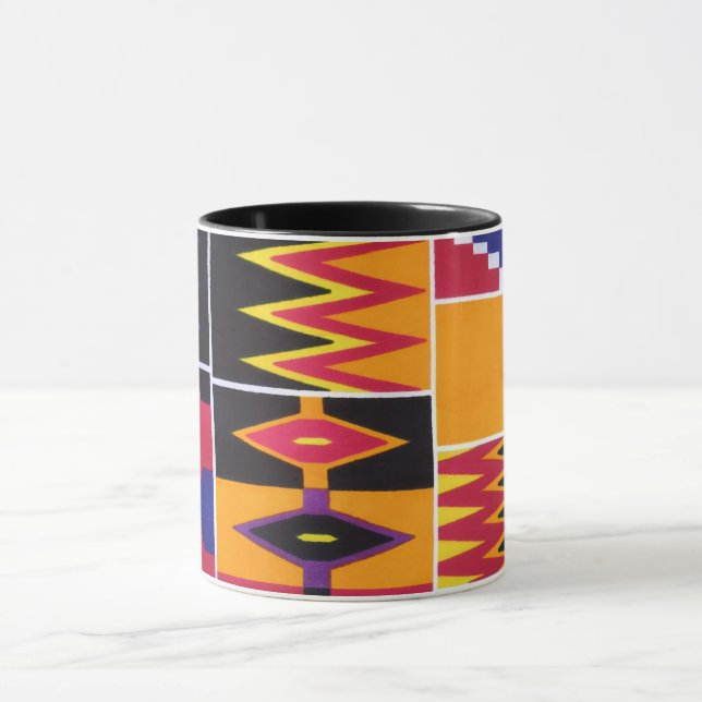 Afrikanskt tryckt mugg (Center)
