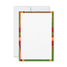 Afrikanskt tryckt platt tackkort