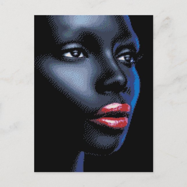 Afrikanskt vykort för konstverk (Framsida)