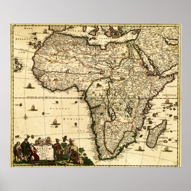 AfrikaPanoramisk kartaAfrika 2 Poster (Framsidan)