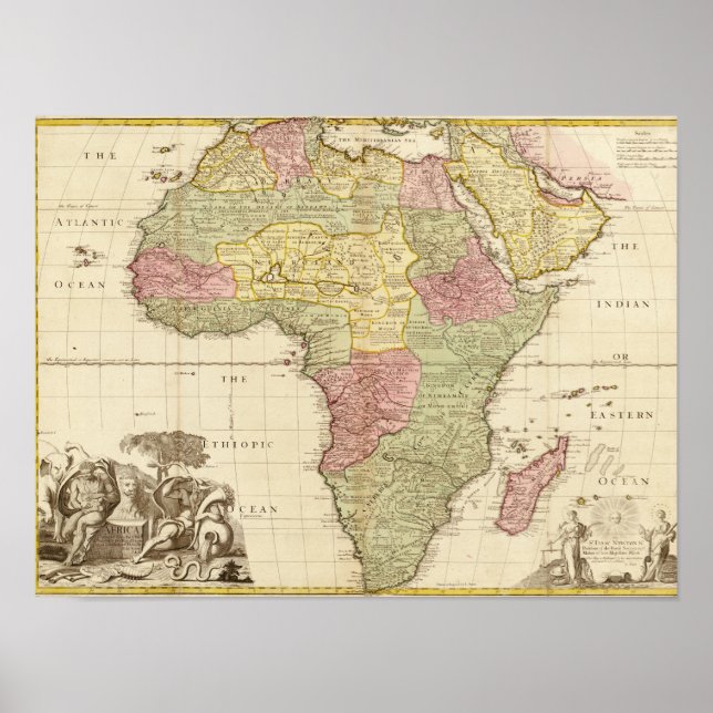 AfrikaPanoramisk kartaAfrika 3 Poster (Framsidan)