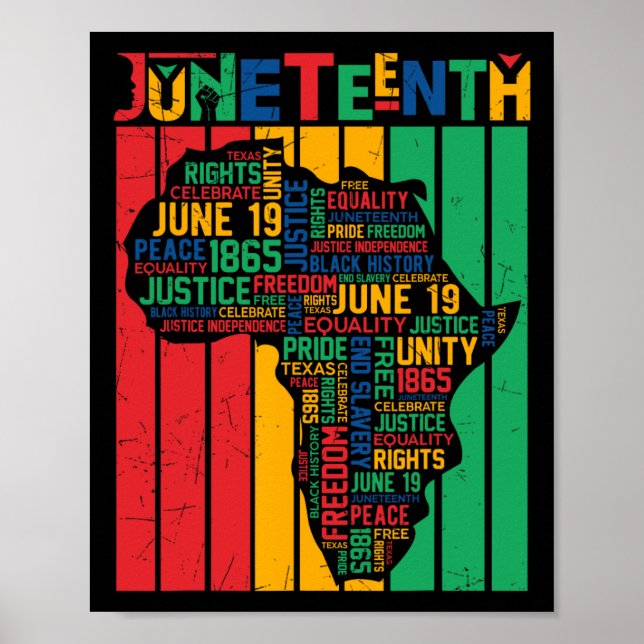 Afrikas 10:e frihetshistoria poster (Framsidan)