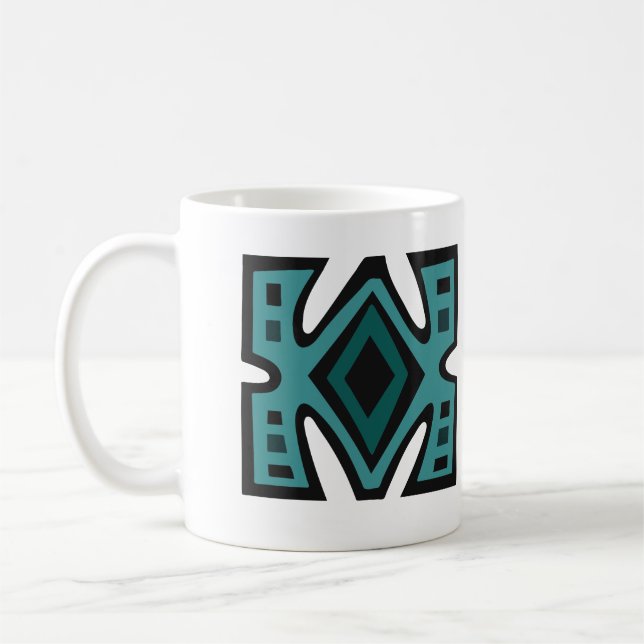 Afrikas abstrakt, det moderna mönster kaffemugg (Vänster)