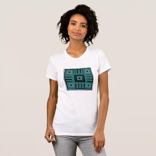 Afrikas abstrakt, det moderna mönster t shirt (Hel framsida)