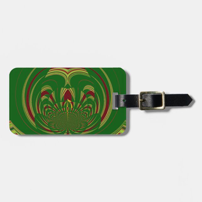 Afrikas Blommigt för etnisk Grönt Motif Mönster De Bagagebricka (Horisontell Framsida)