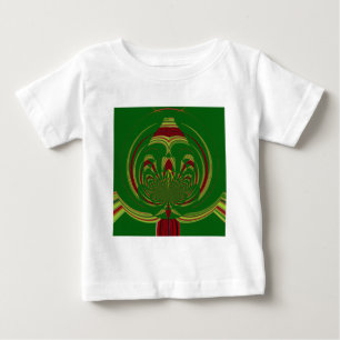 Afrikas Blommigt för etnisk Grönt Motif Mönster De T-shirt