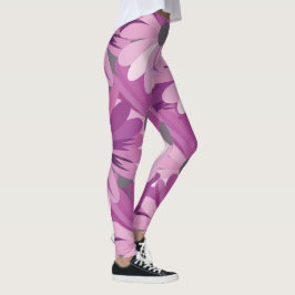 Afrikas Daisy Lila Flower Mönster Leggings
