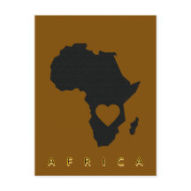 Afrikas hjärtkartpostkort