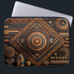 Afrikas inhemska traditionella mönster. Etnisk Afr Laptop Fodral<br><div class="desc">Afrikas inhemska traditionella mönster Laptop sleeve.</div>